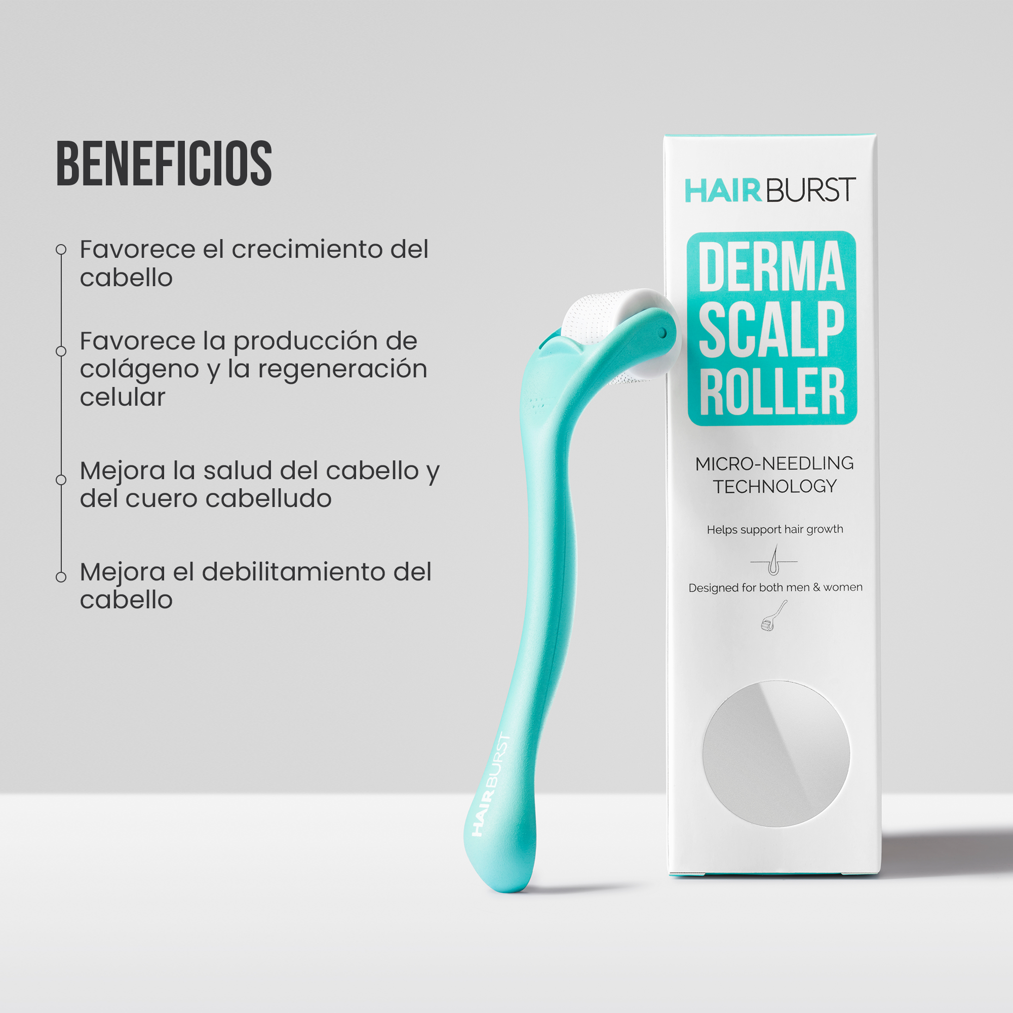 Derma Roller para el Cuero Cabelludo - Pelo Fino