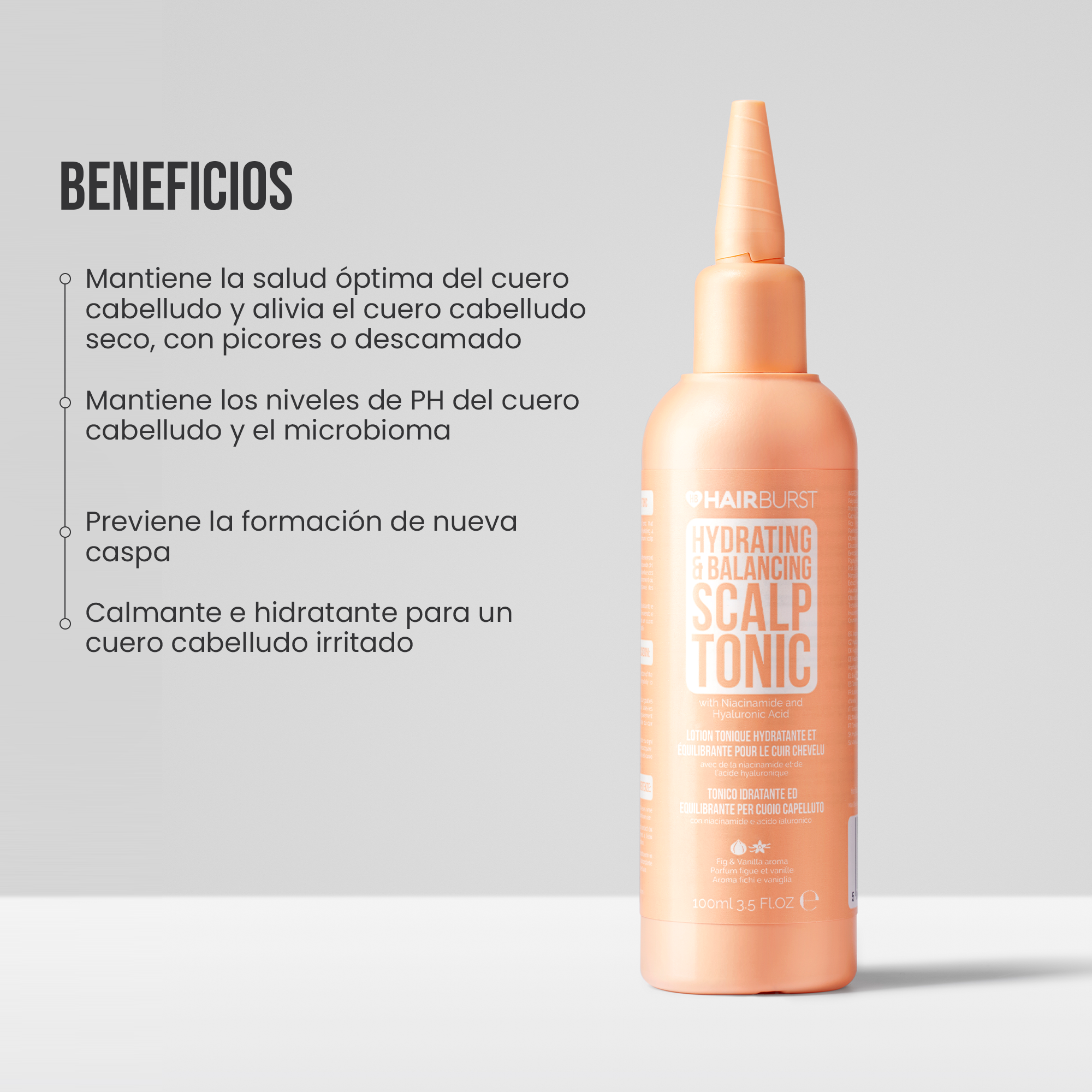 Tónico hidratante y equilibrante para el cuero cabelludo