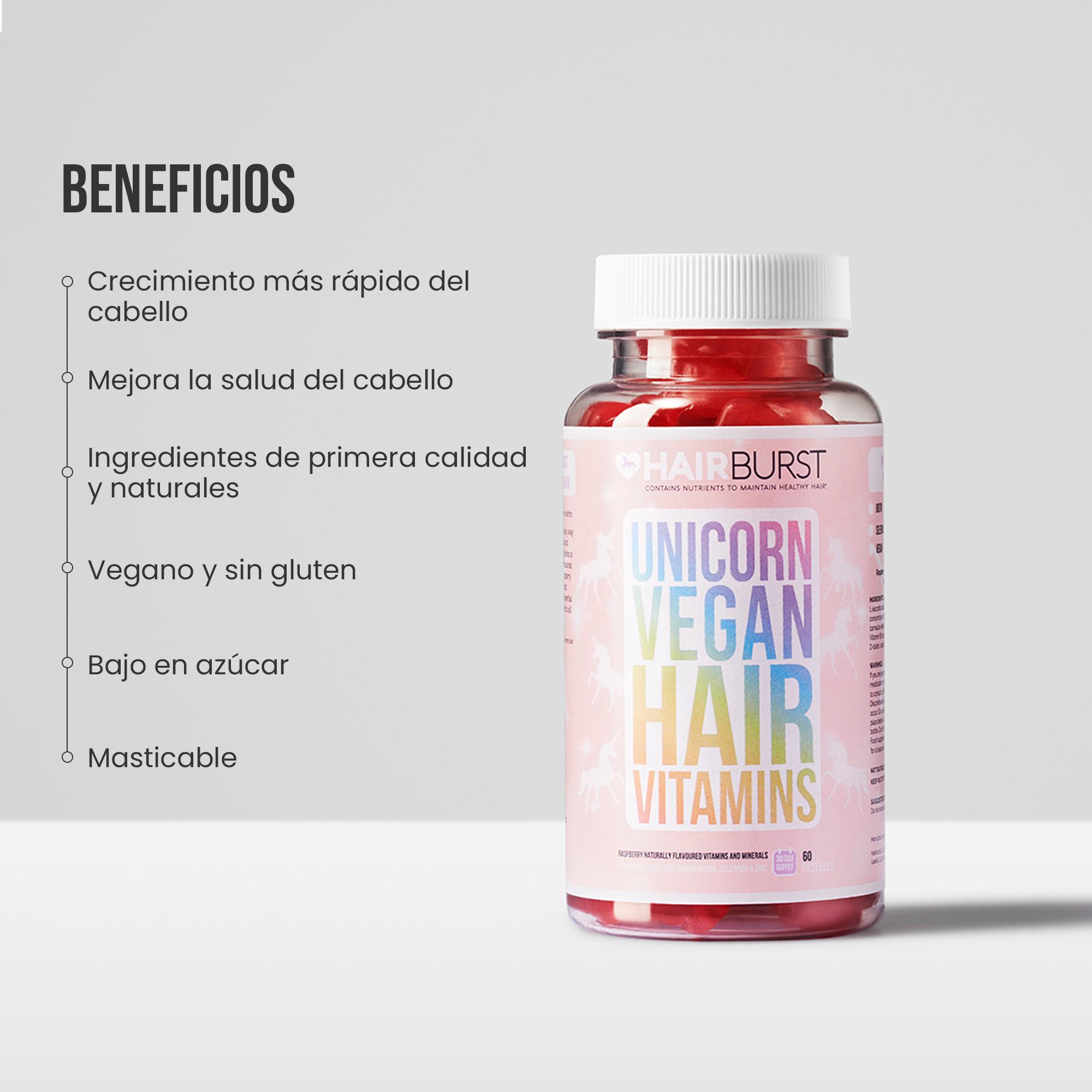 Vitaminas Veganas para el Pelo 3MS